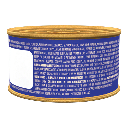 Made By Nacho Flaked Tuna Sea Bass 3Oz Wet Cat Food Premium - detail view