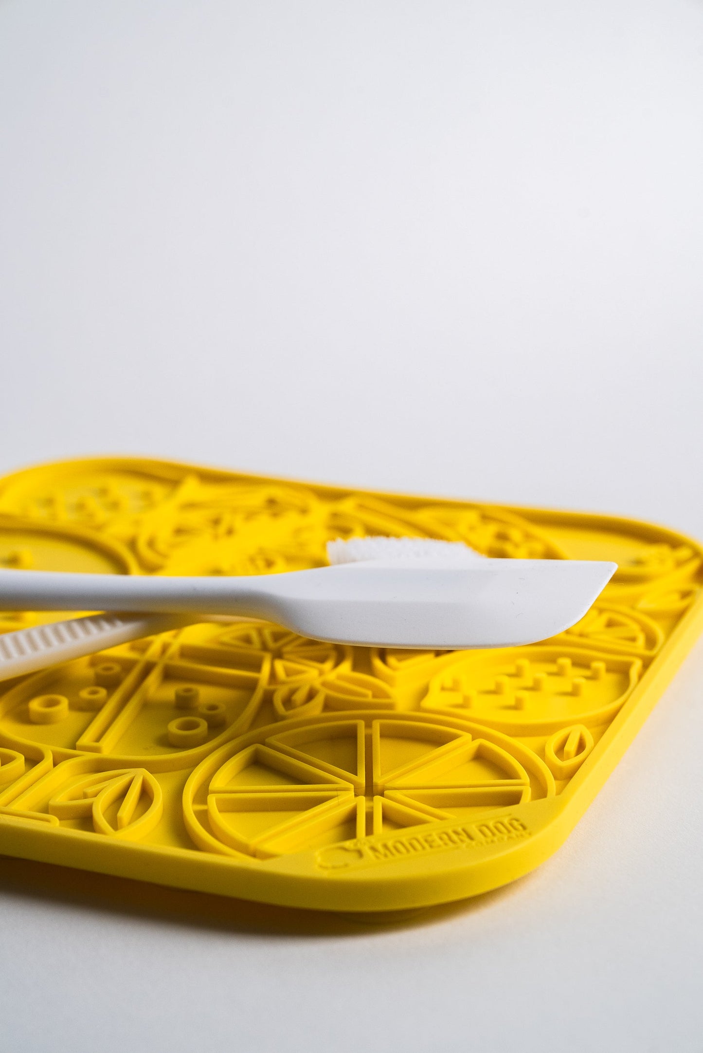 Dog Bed Lick Mat Limoncello for Slow Feeder Enrichment Mat - close up product image for dog bed