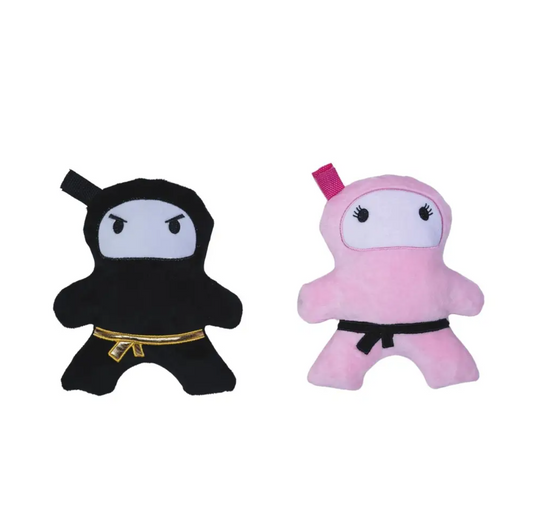 Dog Treats Pink Black Ninja Love Plush Toy Gift Set Essentia - detail product image for dog treats
