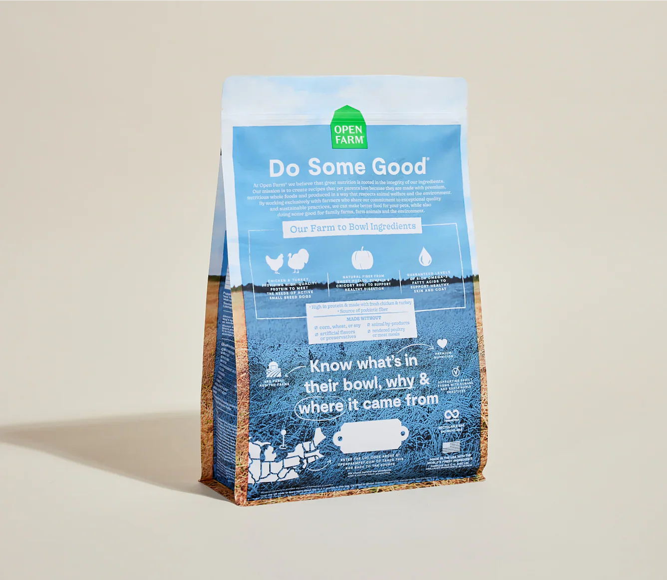 Open Farm Small Breed Grain Free Chicken Turkey Dry Dog Food - detail view