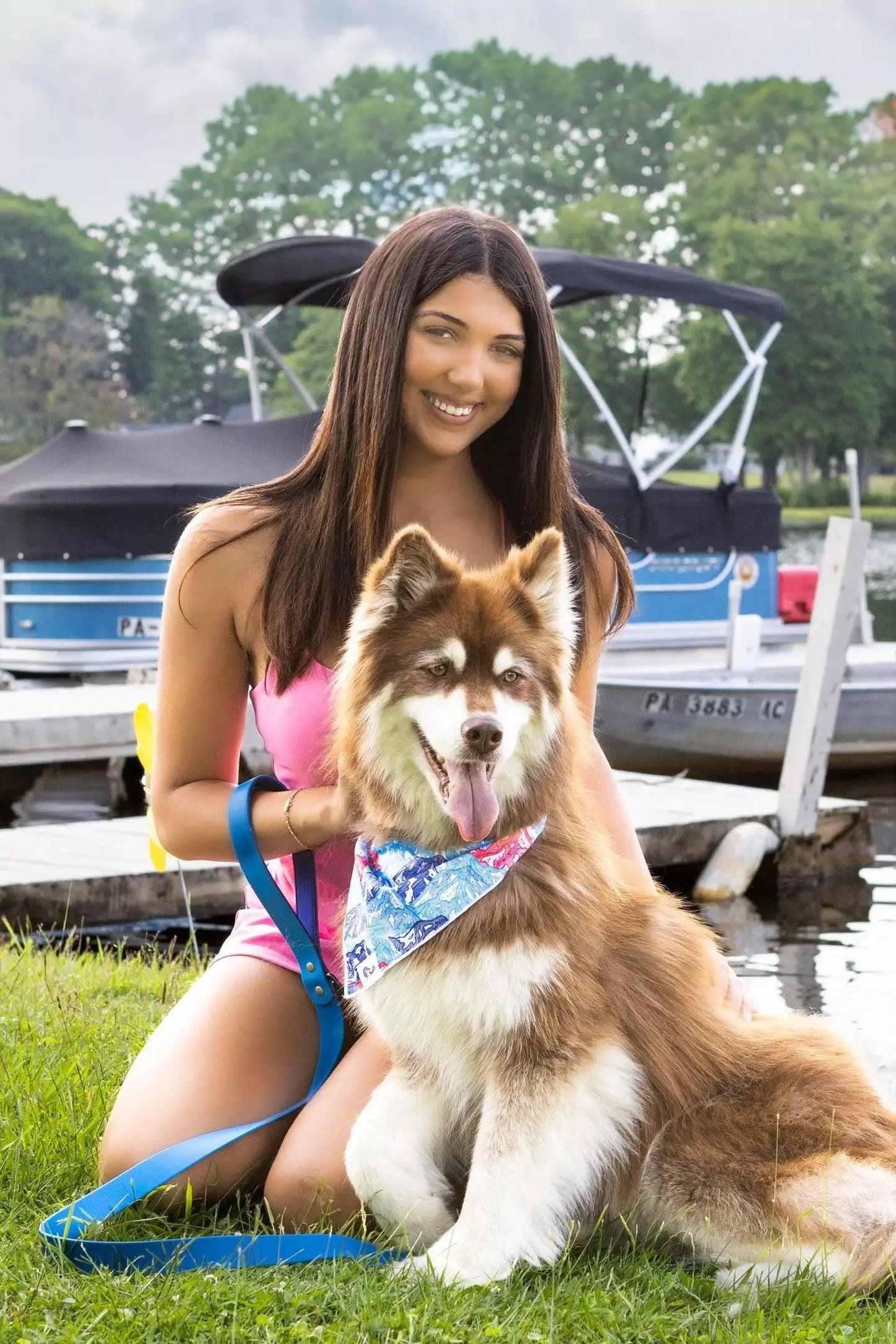 Painted Peaks Dog Bandana Dog Bandanas Premium Pet Supply - lifestyle view