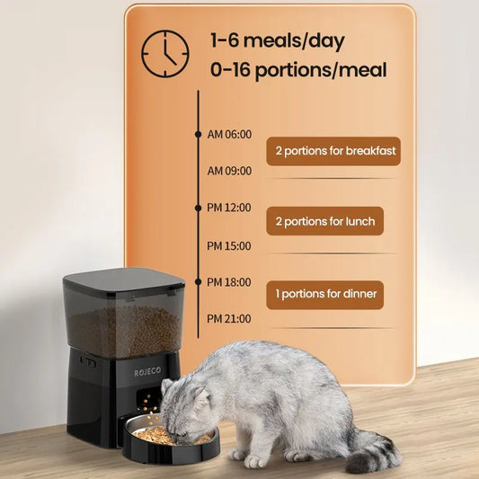 Cat Food Automatic Feeder Button Version Auto Food main product image for dogs and cats