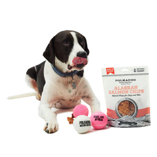 Polkadog Alaskan Salmon Chips 4Oz Dog Treats Premium - detail view