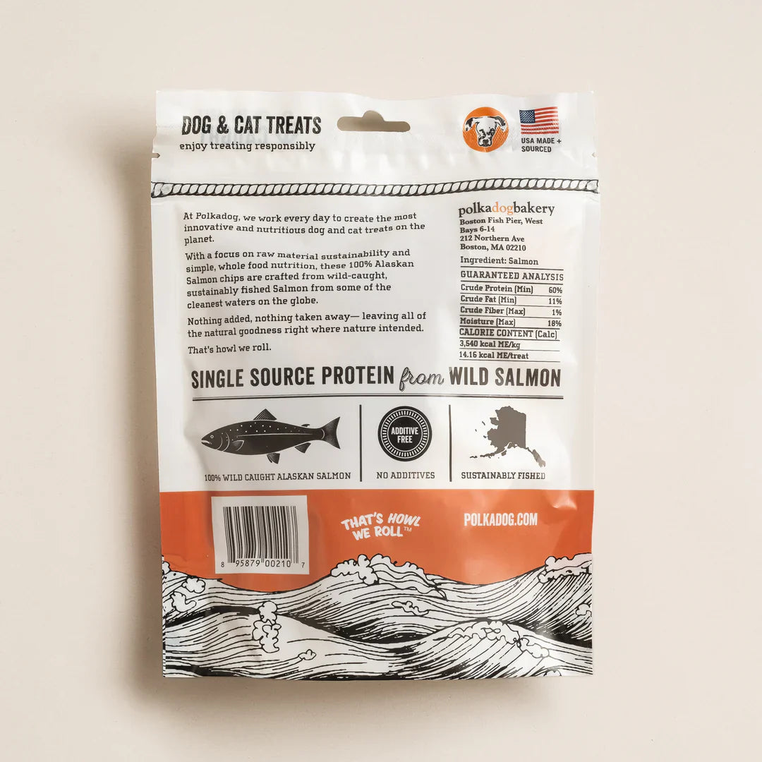 Polkadog Alaskan Salmon Chips 4Oz Dog Treats Premium - gallery image 6