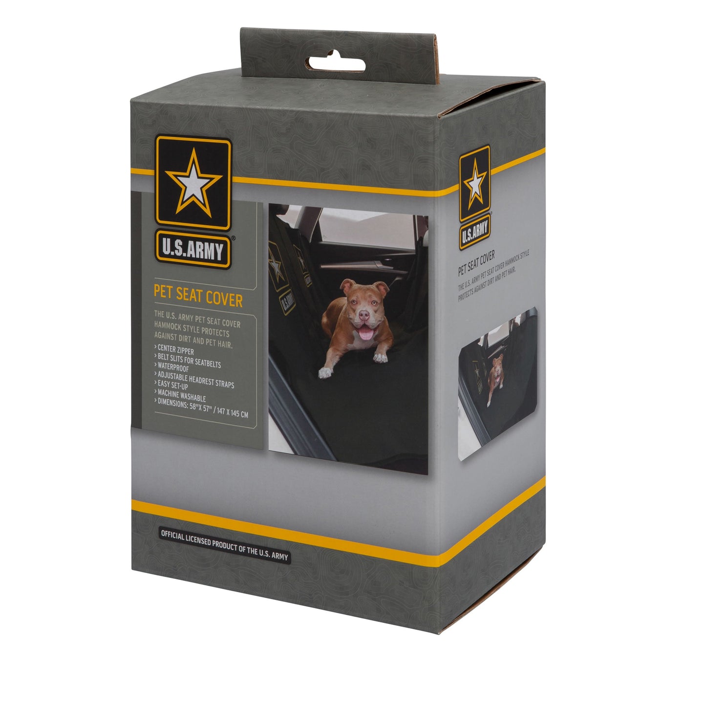 Us Army Car Seat Pet Hammock Cover Dark Camo Dog Travel Pet - detail view