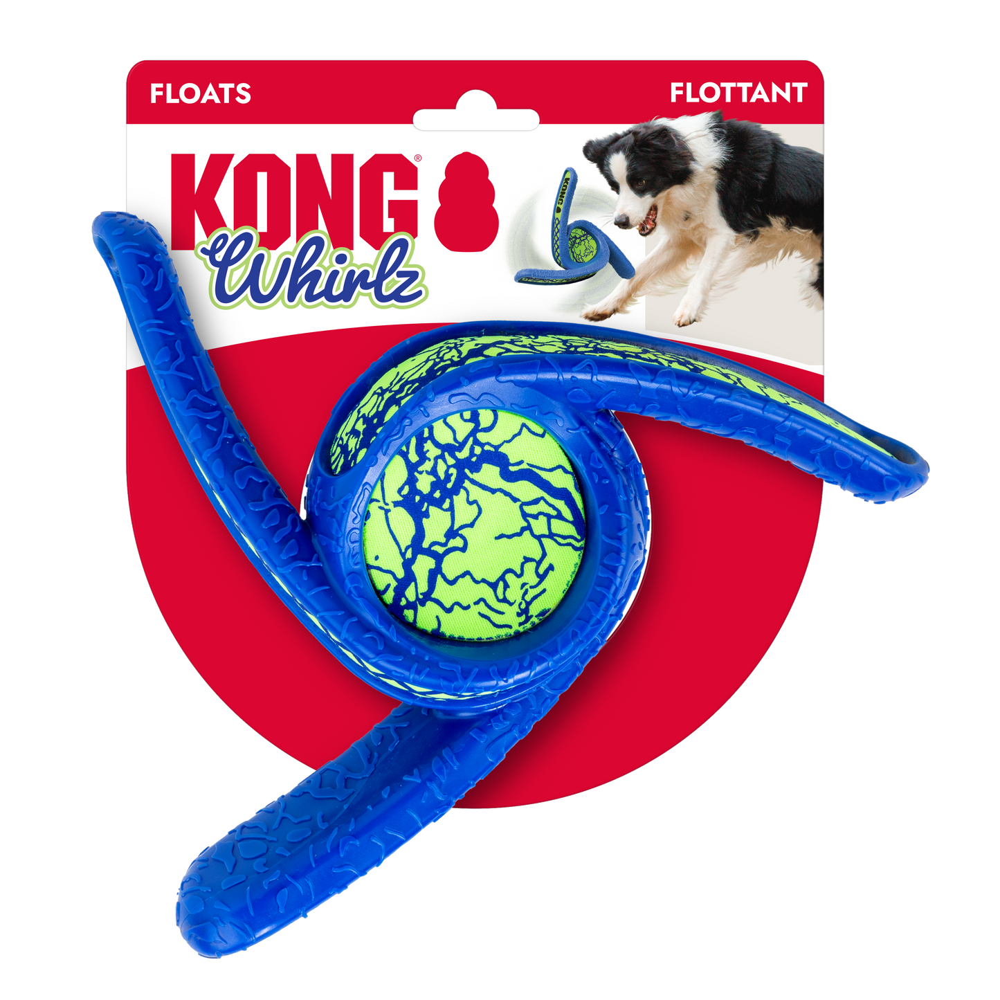 KONG Dog Whirlz Throw Medium Large Interactive Dog Toy Play - main product image