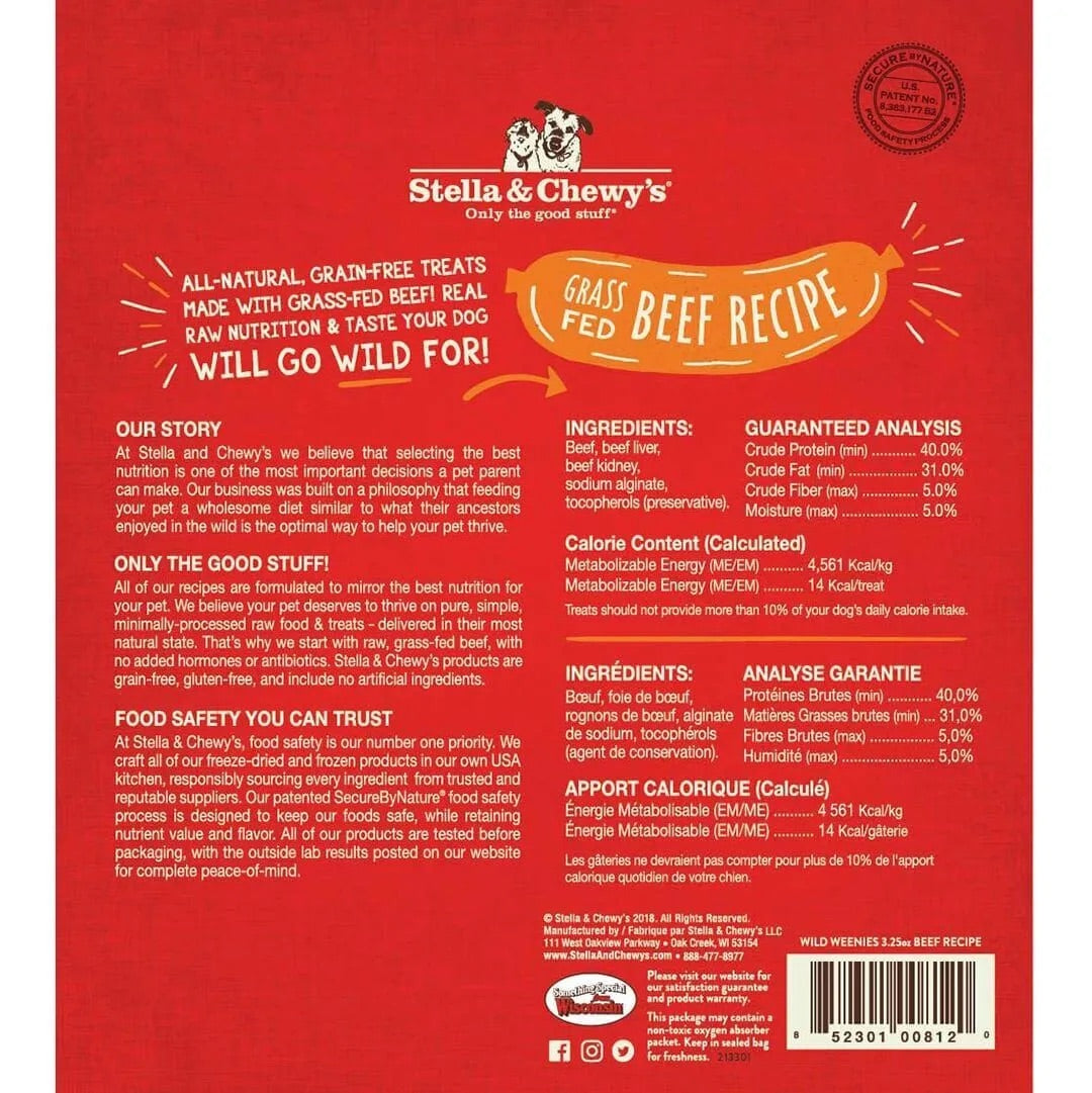 Dog Treats Stella Beef Chews 3.25oz Training Rewards Premium - detail view
