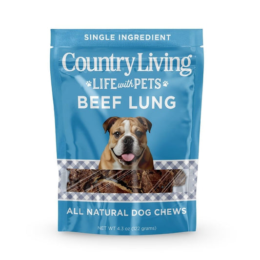 Dog Treats Country Living 4-6 Beef Lung Slices Treats 8oz - detail product image for dog treats