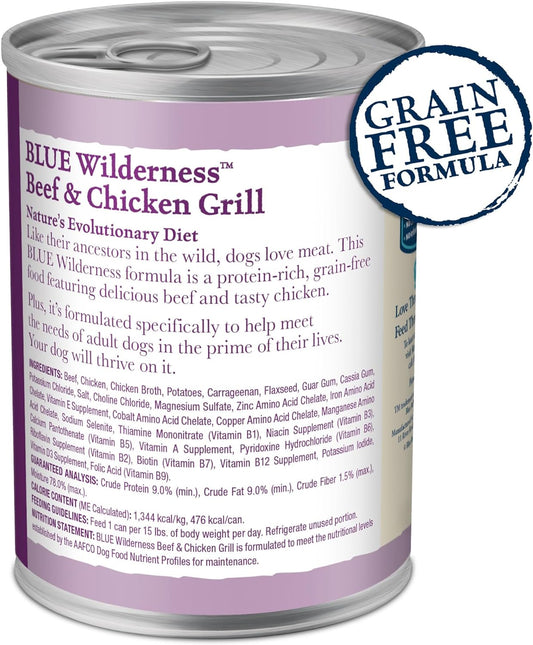 Blue Buffalo Wilderness Adult Grain Free Beef Chicken Grill - detail view