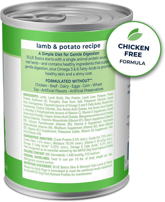 Blue Buffalo Basics Adult Grain Free Lamb Potato Limited Wet - detail view