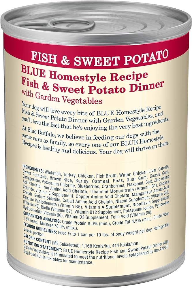 Blue Buffalo Adult Homestyle Fish Sweet Potato With Garden - detail view