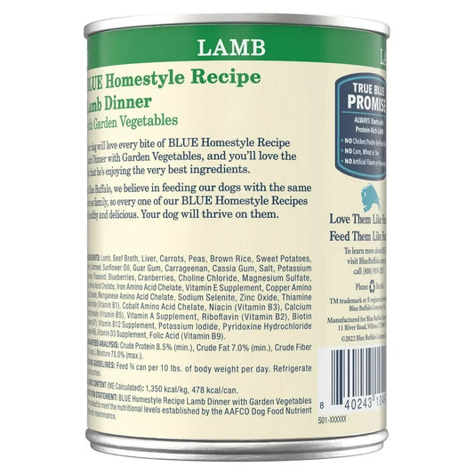 Blue Buffalo Adult Homestyle Lamb Brown Rice Garden Wet Dog - detail view