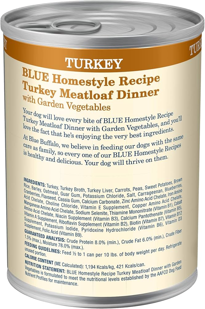 Blue Buffalo Adult Homestyle Turkey Meatloaf With Garden Wet - detail view