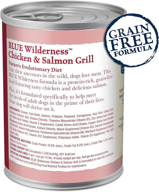 Blue Buffalo Wilderness Adult Grain Free Salmon Chicken Wet - detail view