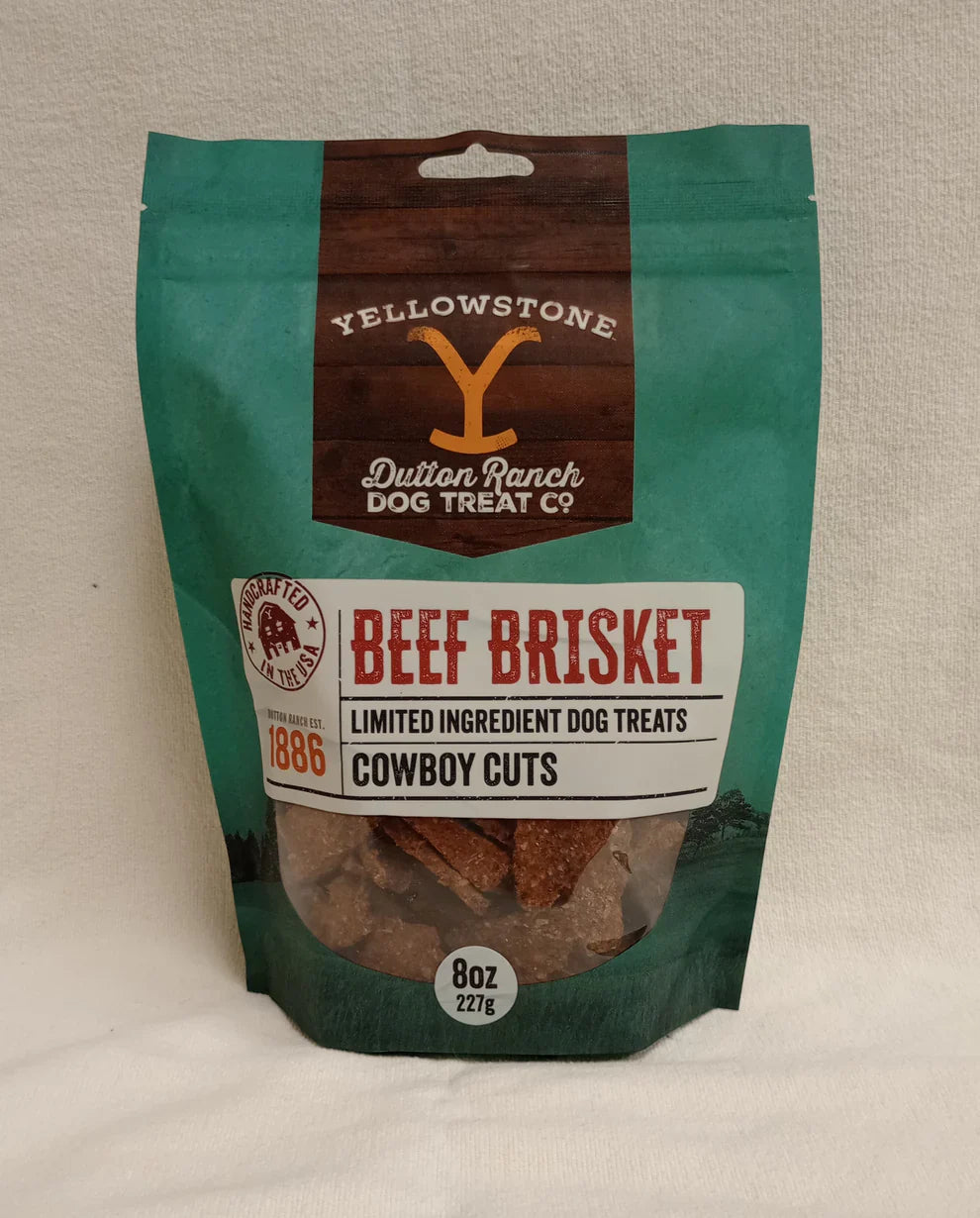 Yellowstone Cowboy Cuts Brisket Beef 8Oz dog treats Premium - main product image