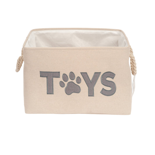 Dog Toy Country Living Foldable Fabric Toy Storage Bin Essen - detail product image for dog toy