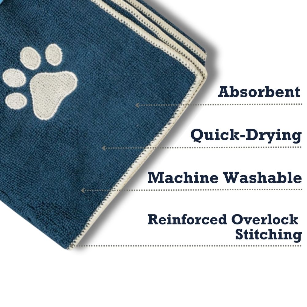 Dog Supply Country Living Large Marine Blue Microfiber Bath - gallery product image for dog supply