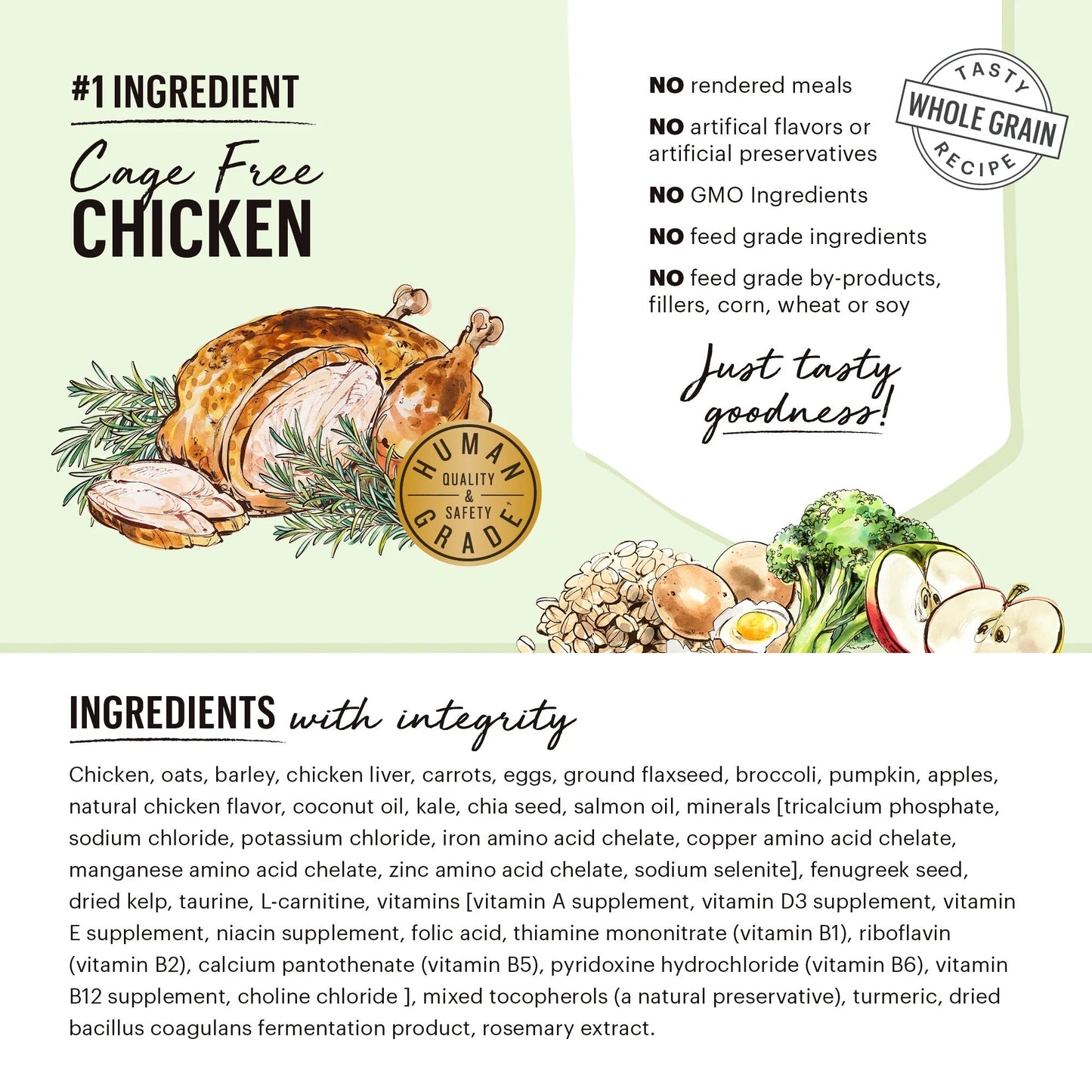 Honest Kitchen Clusters Whole Grain Chicken & Oat Dog Food - detail view