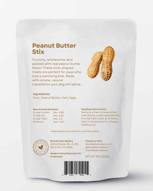 ?? Homemade Dog Treats - Peanut Butter Stix Treat 1/2lb - detail view