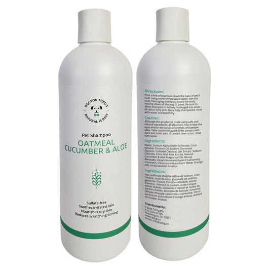 Dog Grooming Dr Theos Shampoo Oatmeal Cucumber Aloe 16 oz - detail product image for dog grooming