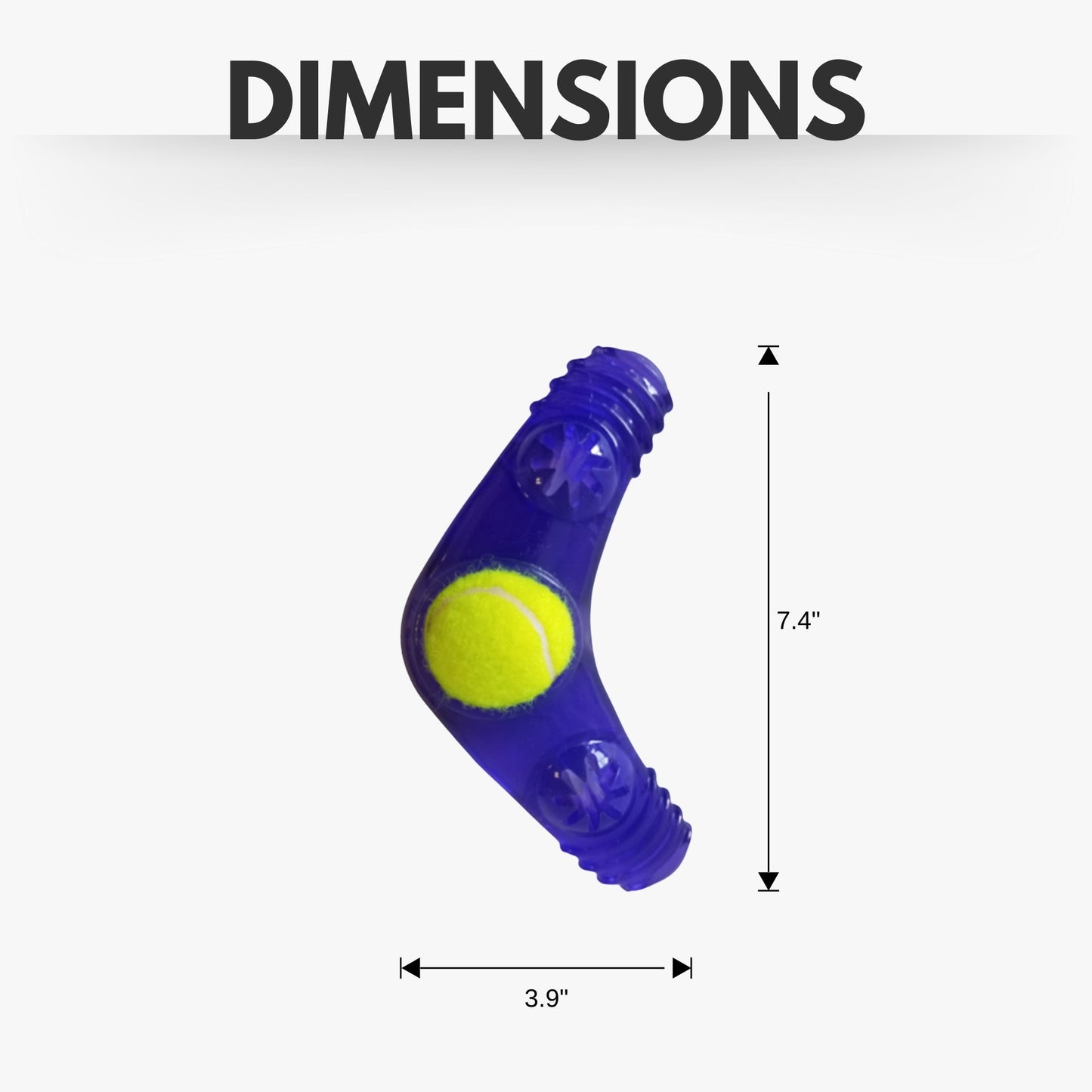 Dog Treats TPR Boomerang Chew Toy with Removable Squeaker - gallery product image for dog treats