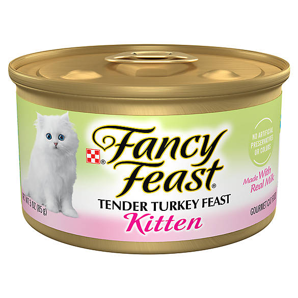 Fancy Feast Kitten Tender Turkey Pate Wet Cat Food (3oz) - main product image