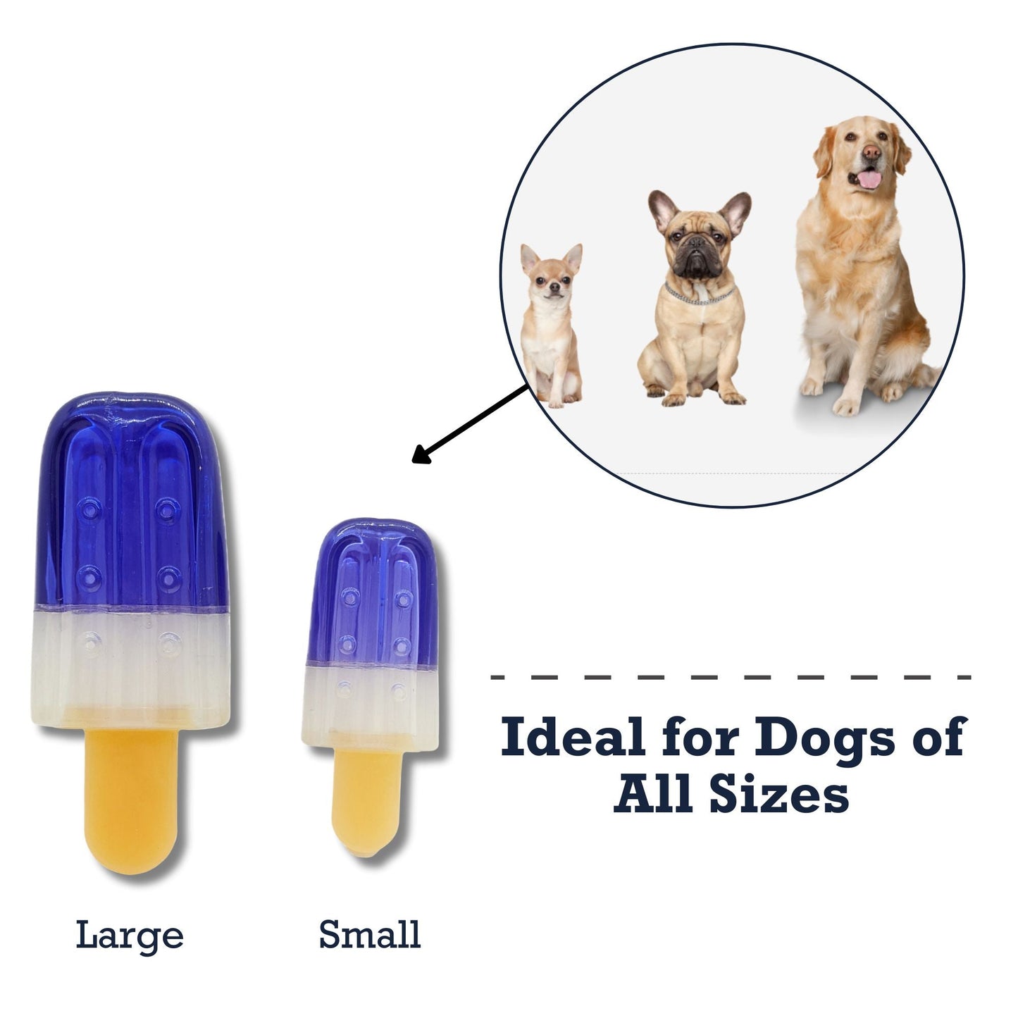 Dog Treats Popsicle-Shaped Freezable Toy 100 Natural Rubber - gallery product image for dog treats