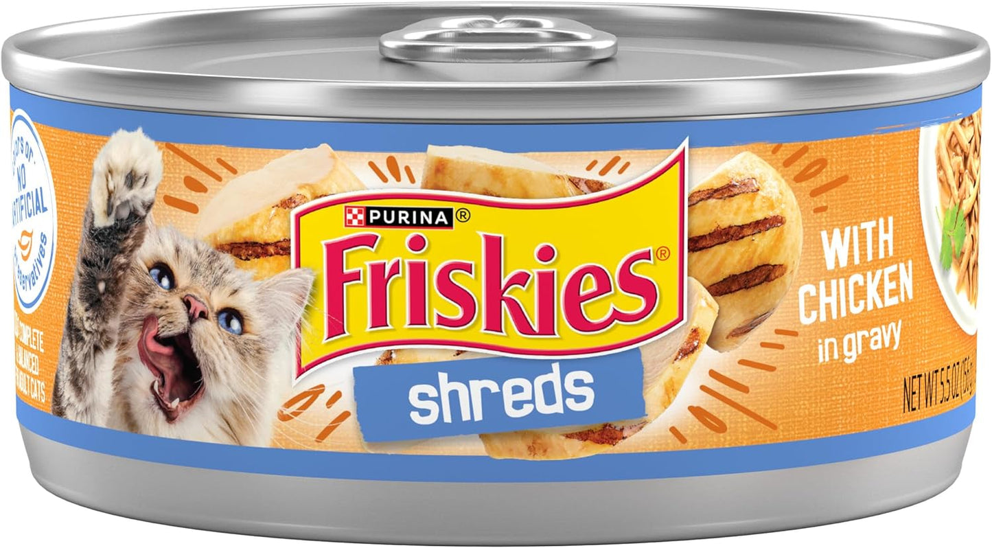 Friskies Shreds Chicken In Gravy Wet Cat Food 5 5Oz Wet Cat - main product image