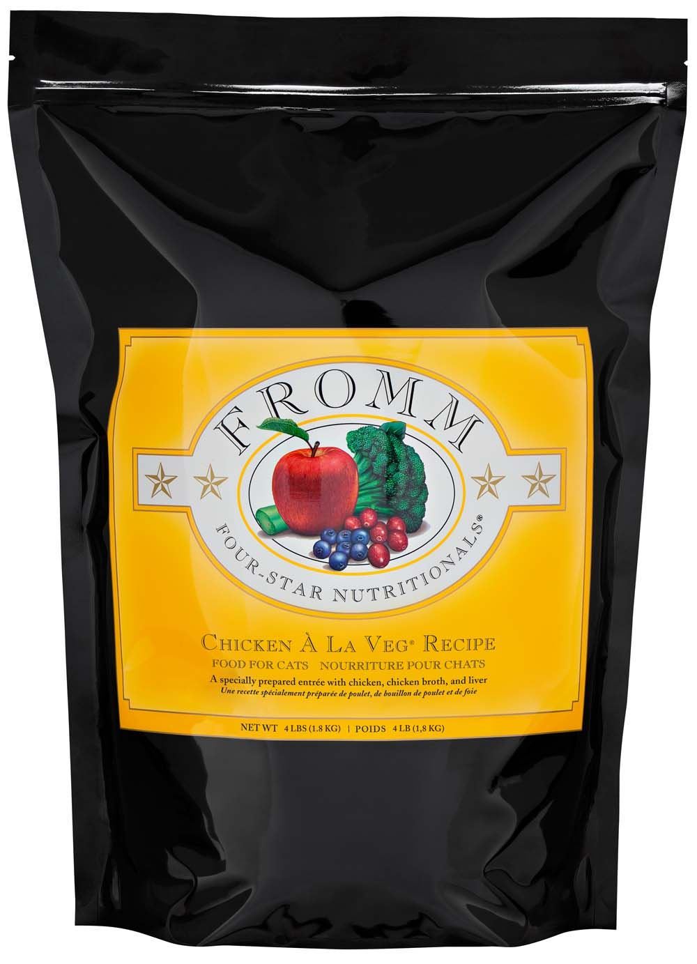 Fromm 4 Star Adult Chicken A La Veg Dry Cat Food 4Lb Dry Cat - main product image