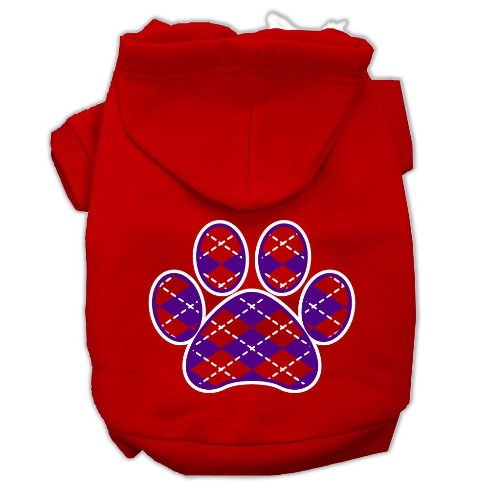 Dog Hoodie Purple Argyle Paw for Royal Style and Ease for - gallery image 7