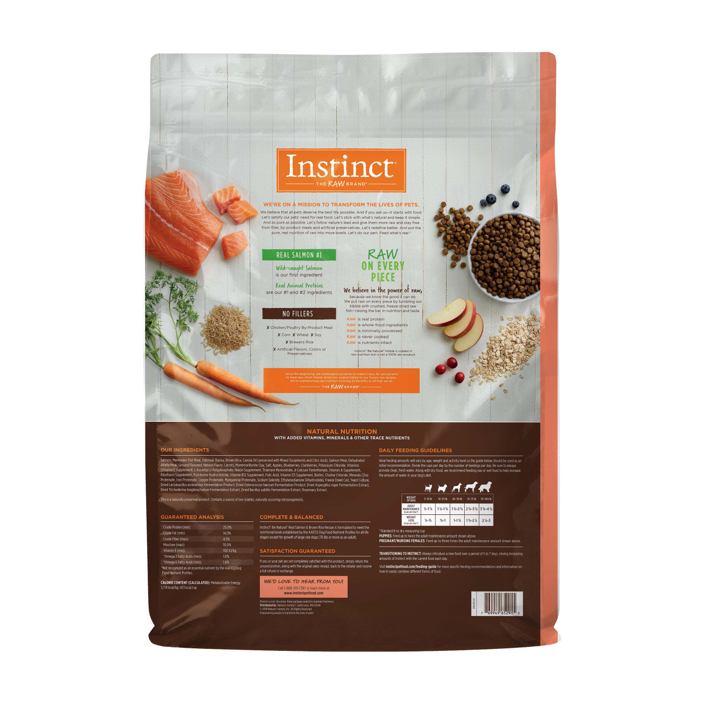 Dry Dog Food Premium Salmon Recipe 24lb Daily Nutrition - detail view