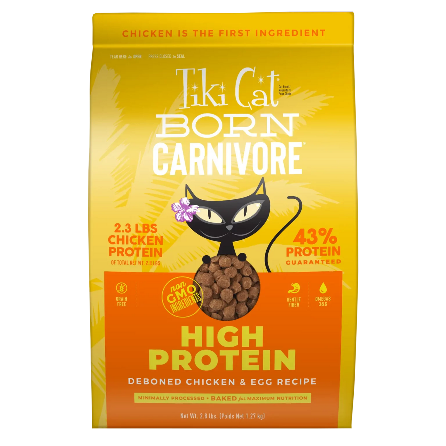 Tikicat Adult Born Carnivore Chicken And Egg Dry Kibble 2 - main product image