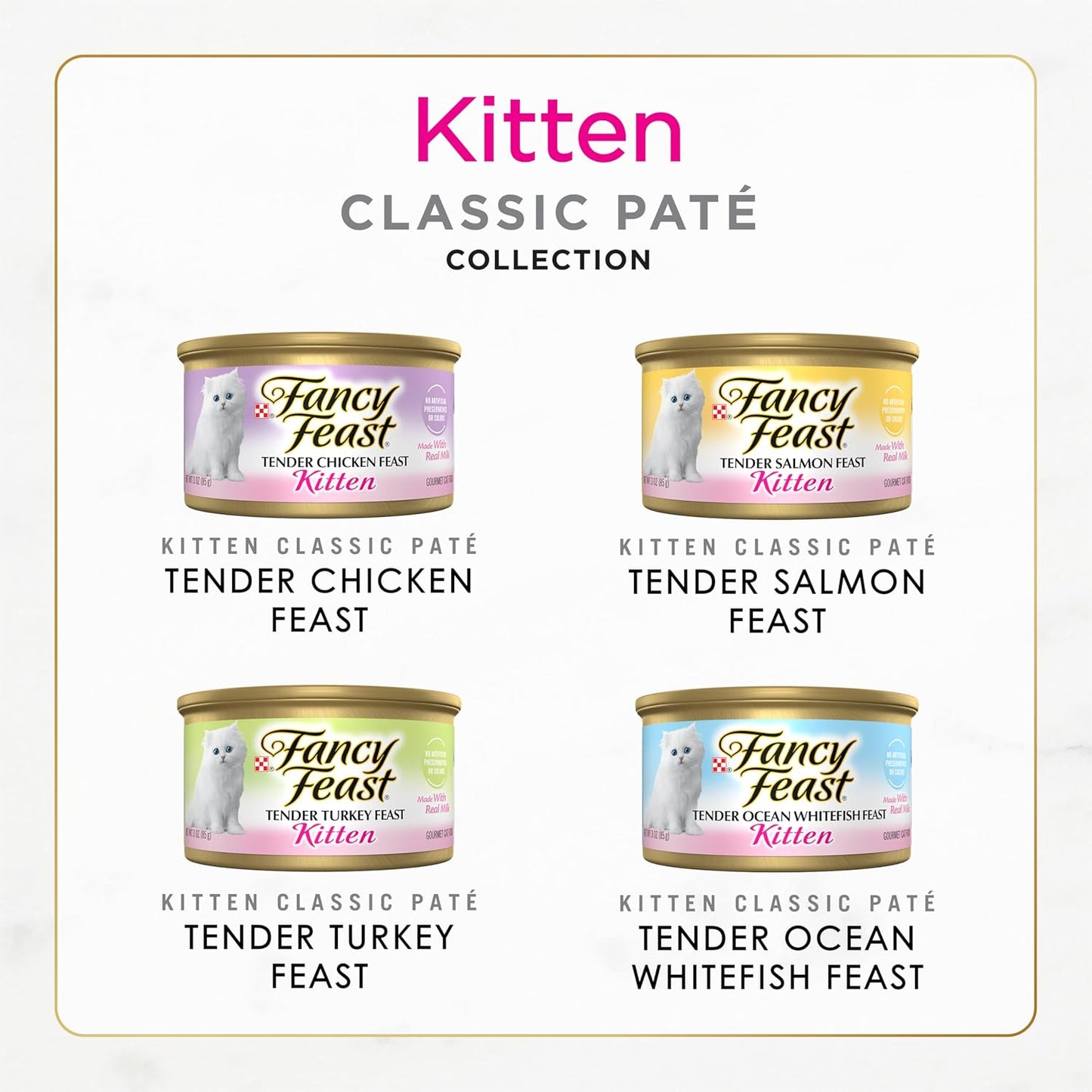 The Family Pet Cat Food 24Ct 3oz Fancy Feast Kitten Variety - lifestyle view