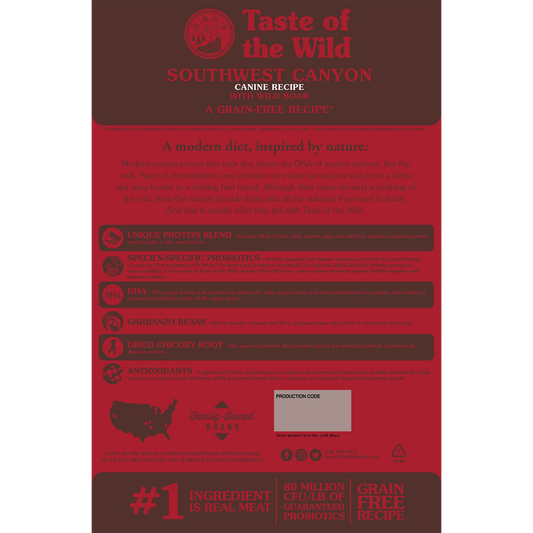 Taste of the Wild Adult Southwest Canyon Boar Canine Food - detail view