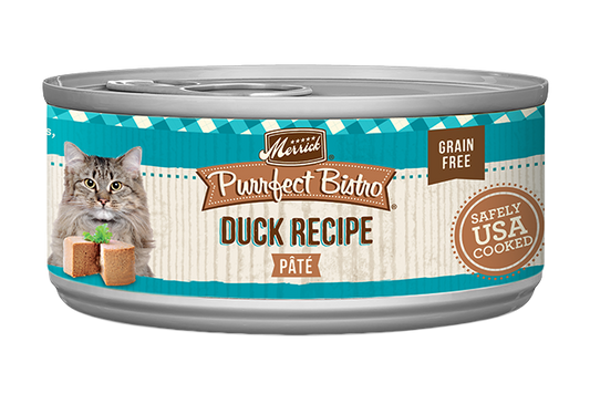 Merrick Purrfect Bistro Grain Free Adult Duck Pate Cat Food - detail view
