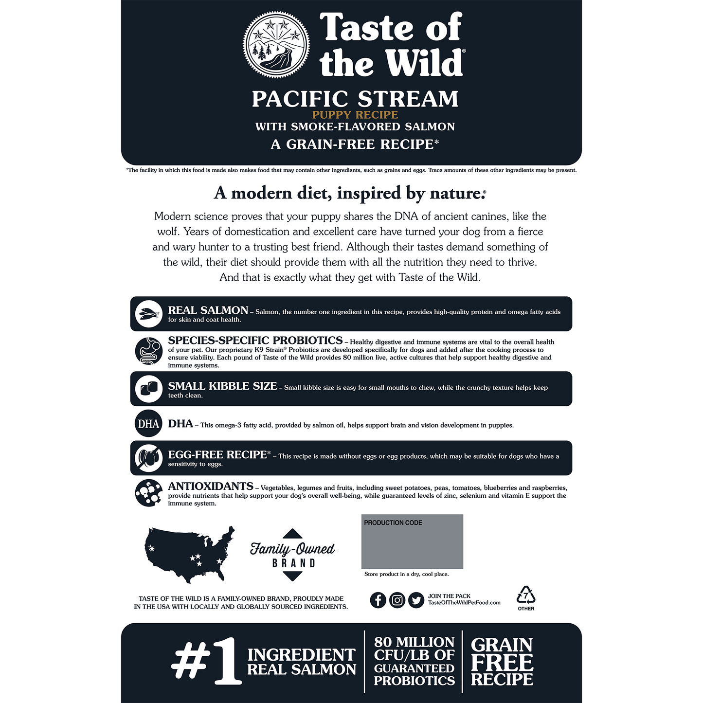 Taste of the Wild Puppy Pacific Stream Salmon Canine Food - detail view