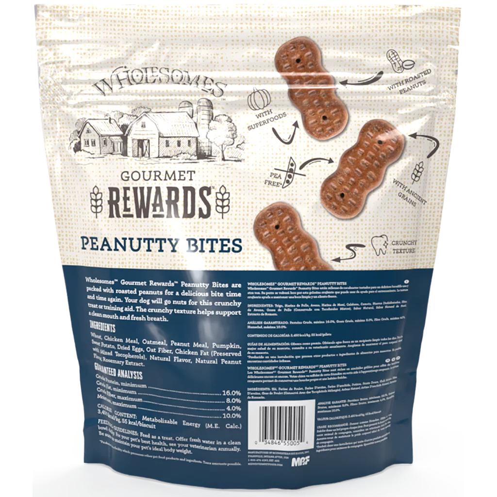 Wholesomes Adult Peanutty Bites Dog Treats 3Lb Dog Treats - detail view