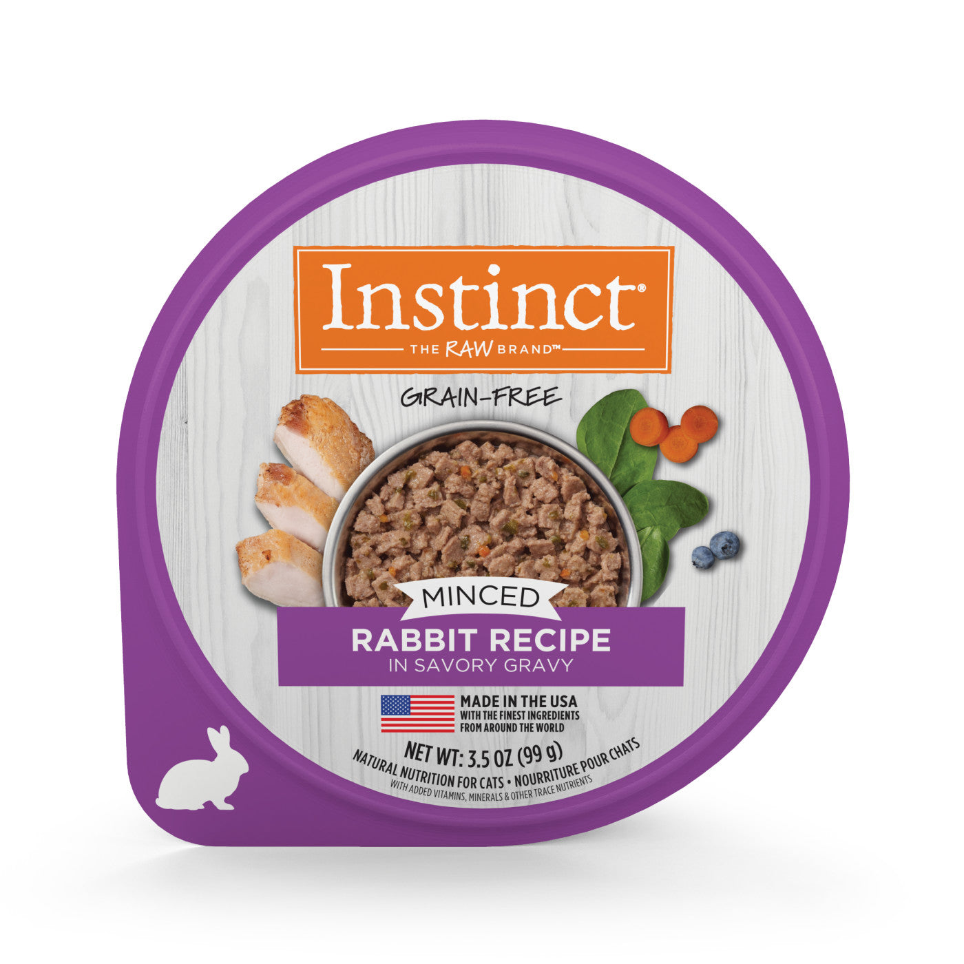 Wet Cat Food Premium Rabbit Recipe 3.5oz Daily Meals Premium - main product image