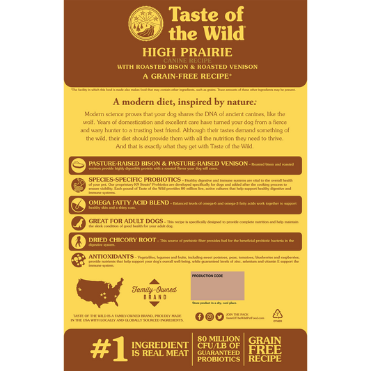 Taste Of The Wild Adult High Prairie Bison And Venison Food - detail view