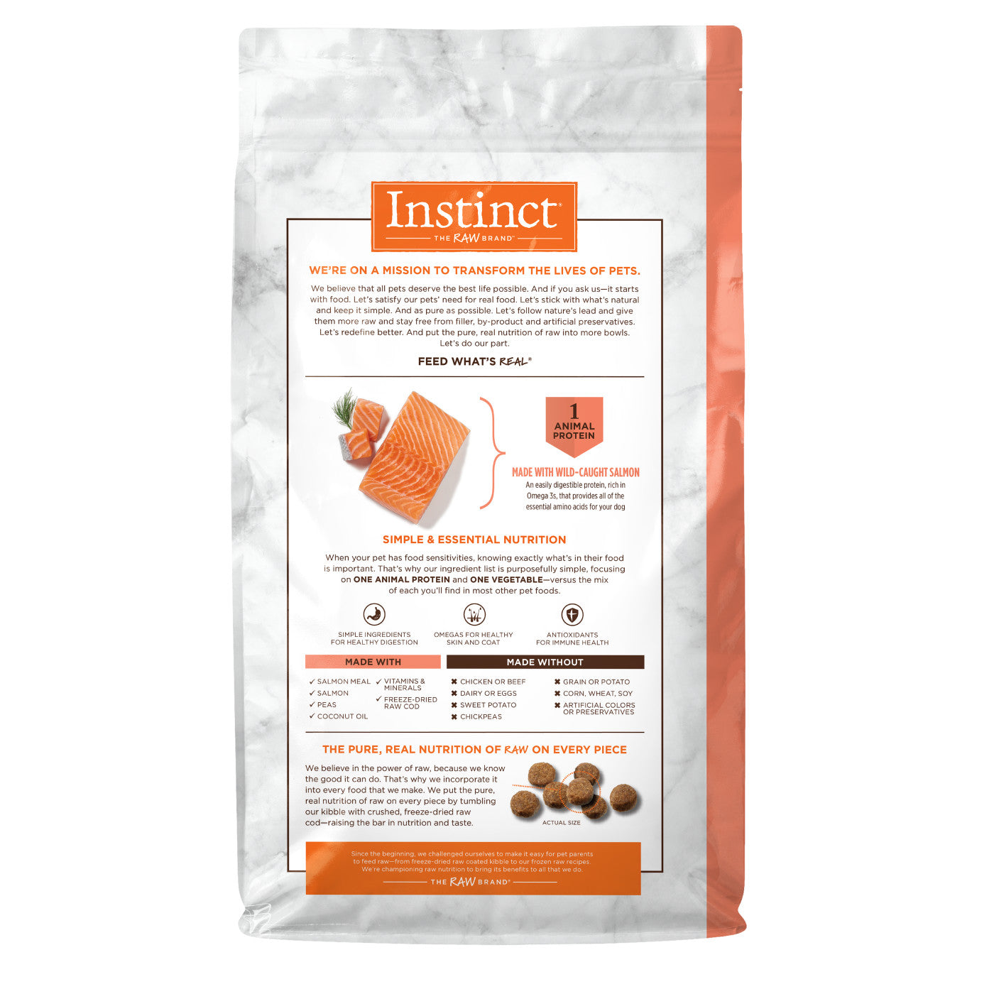 Dry Dog Food Premium Salmon Recipe 20lb Daily Nutrition - detail view