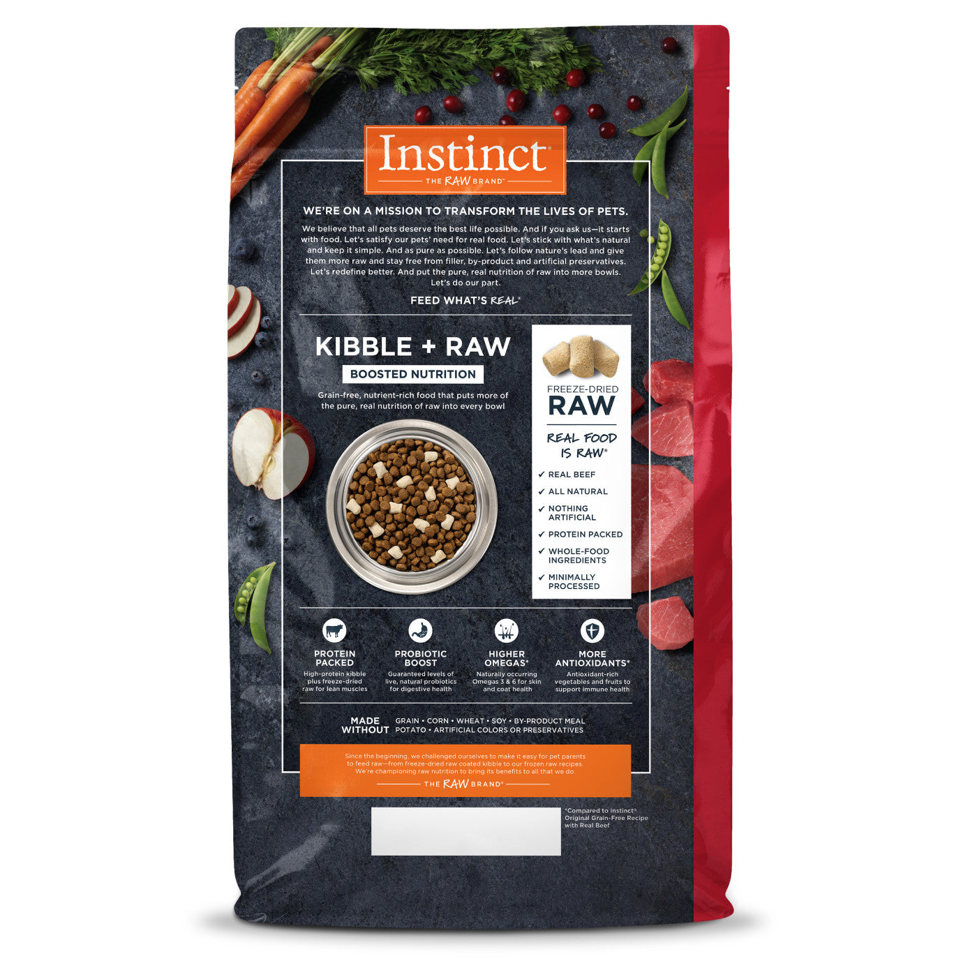 Instinct All Life Stages Raw Boost Grain Free Beef Dry Dog - detail view