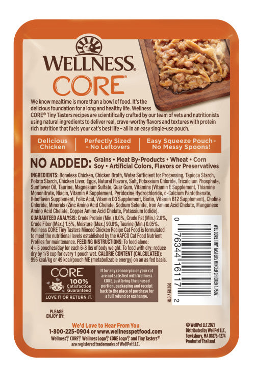 Wellness Core Adult Tiny Taster Minced Chicken Wet Cat Food - detail view