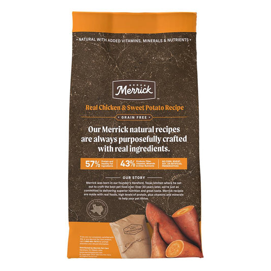 Merrick Grain Free Adult Chicken And Sweet Potato Dog Dry - detail view