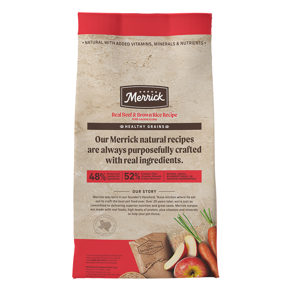 Merrick Classic Healthy Grains Beef And Brown Rice Dry Dog - detail view