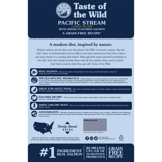 Taste of the Wild Adult Pacific Stream Salmon Canine Food - detail view