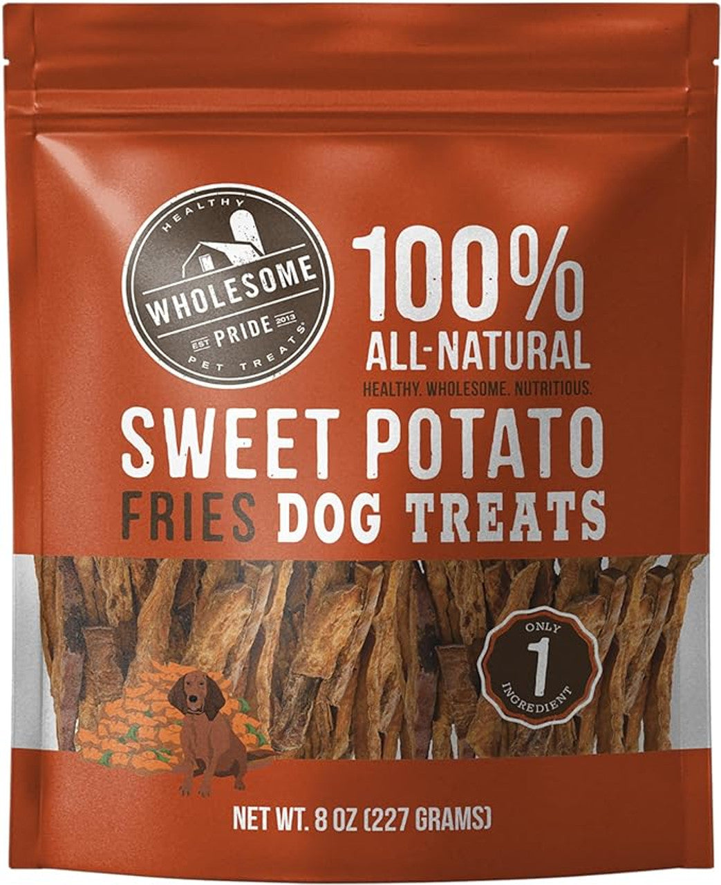 Wholesome Pride 100 Natural Sweet Potato Dog Fries Dog - main product image