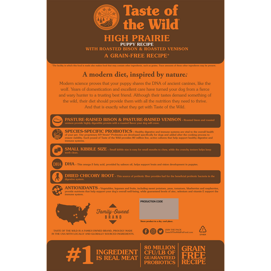 Taste Of The Wild Puppy High Prairie Bison And Venison Food - detail view