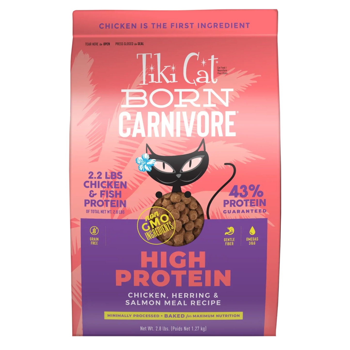 Tikicat Adult Born Carnivore Chicken Herring And Salmon Dry - main product image