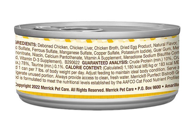 Merrick Purrfect Bistro Grain Free Adult Chicken Pate Cat - lifestyle view
