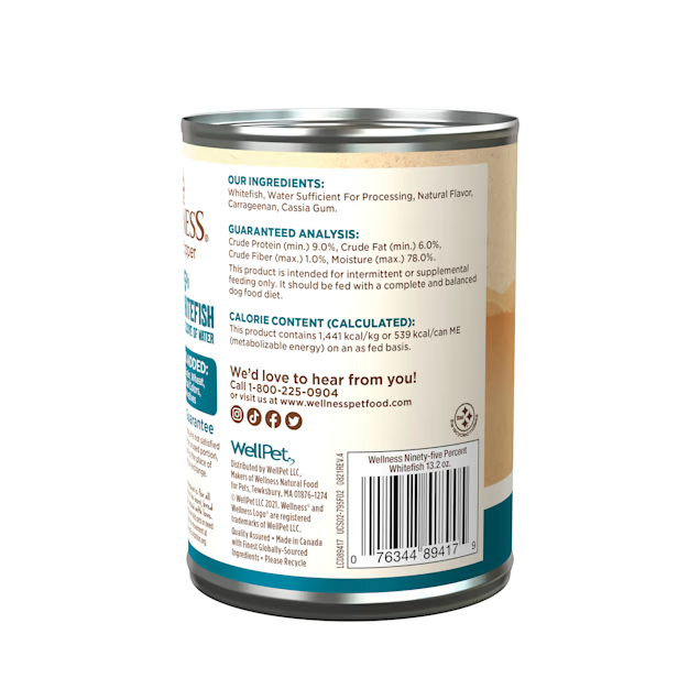 Wet Dog Food Wellness Whitefish Recipe 13.2oz Daily Meals - detail view